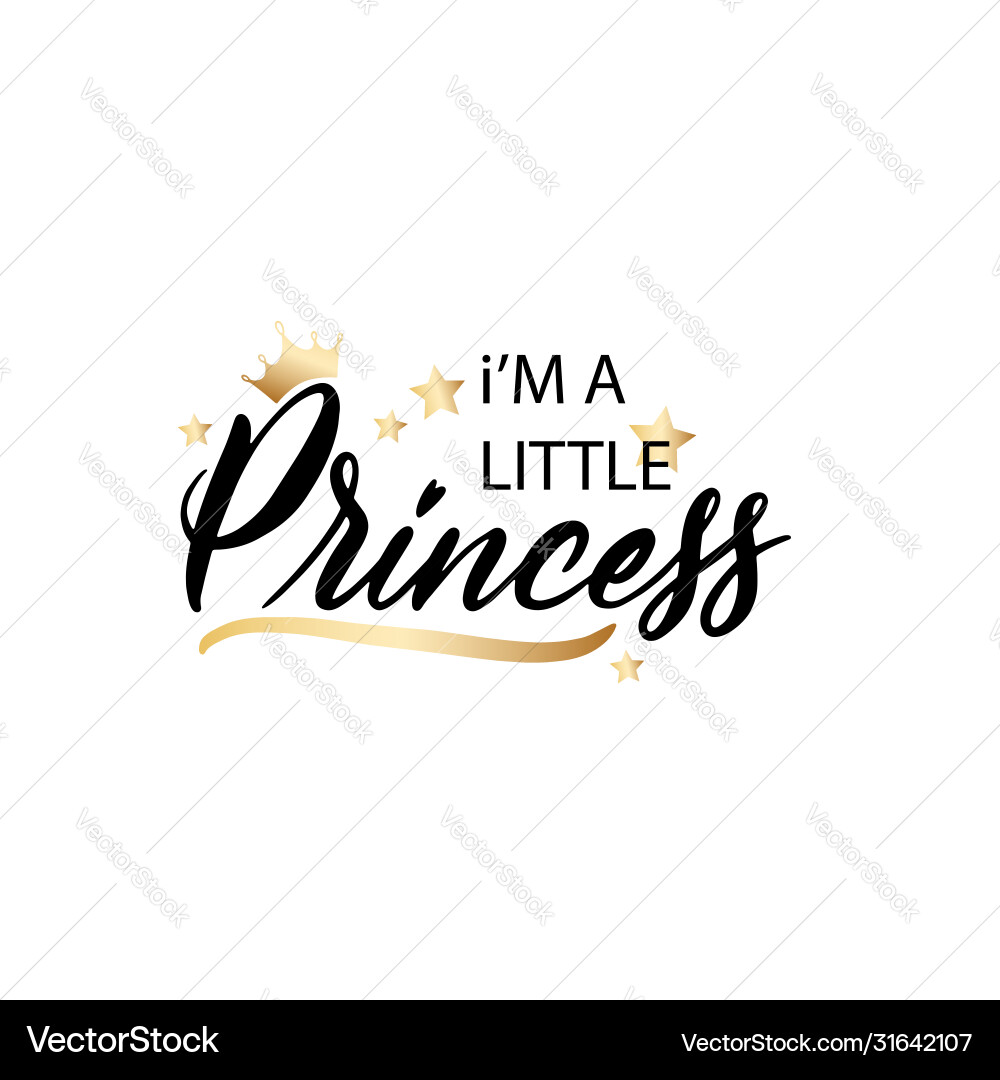 Trendy lettering little princess for print modern Trendy lettering little princess for print modern vector image