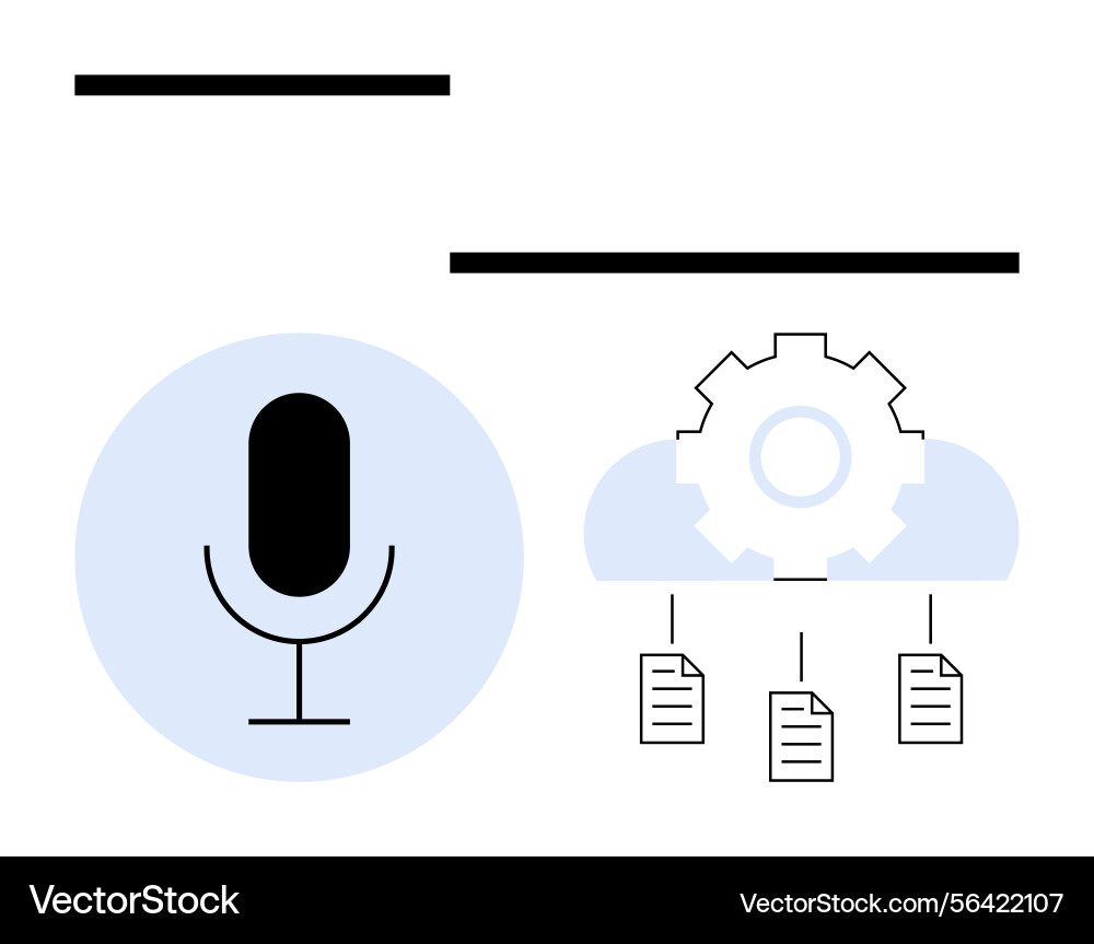 Voice recognition technology with cloud data Voice recognition technology with cloud data vector image