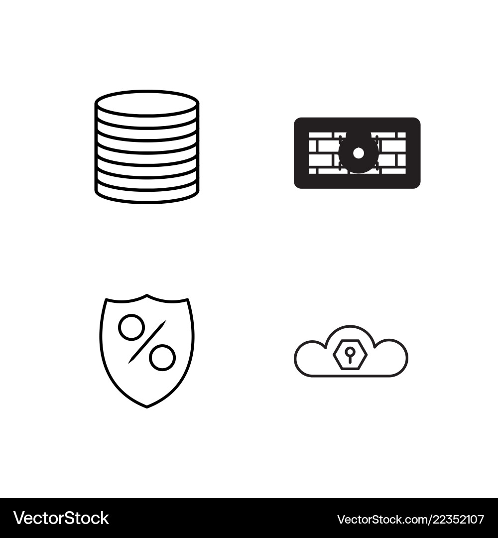 Web simple outlined icons set Web simple outlined icons set vector image