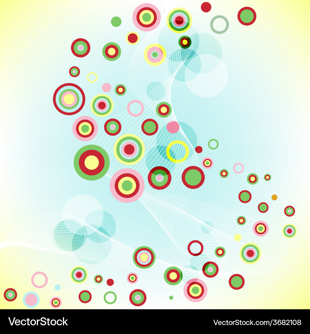 Abstract colored background with circles vector image