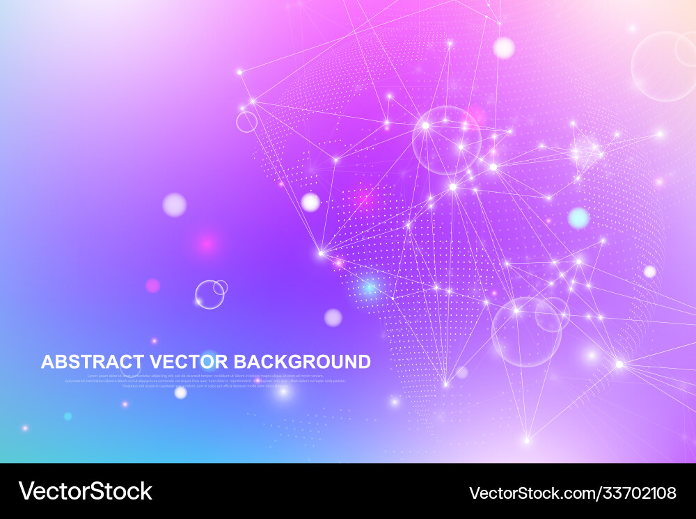 Abstract digital network connection structure vector image