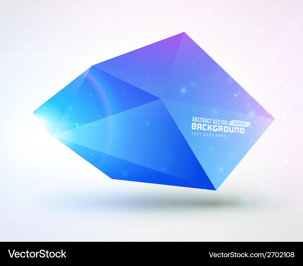 Abstract geometric 3d shape color background vector image
