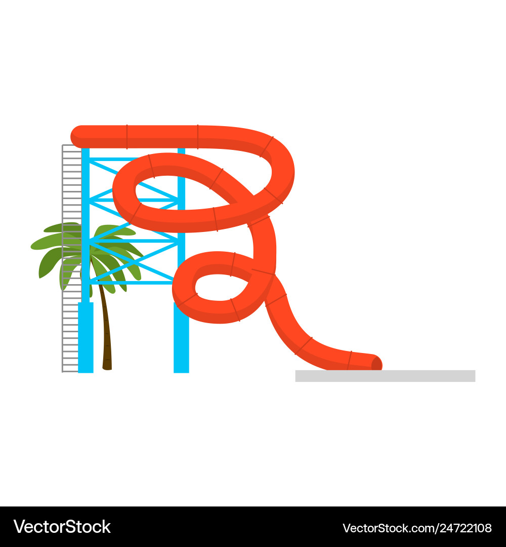 Cartoon aquapark playground element architecture Cartoon aquapark playground element architecture vector image