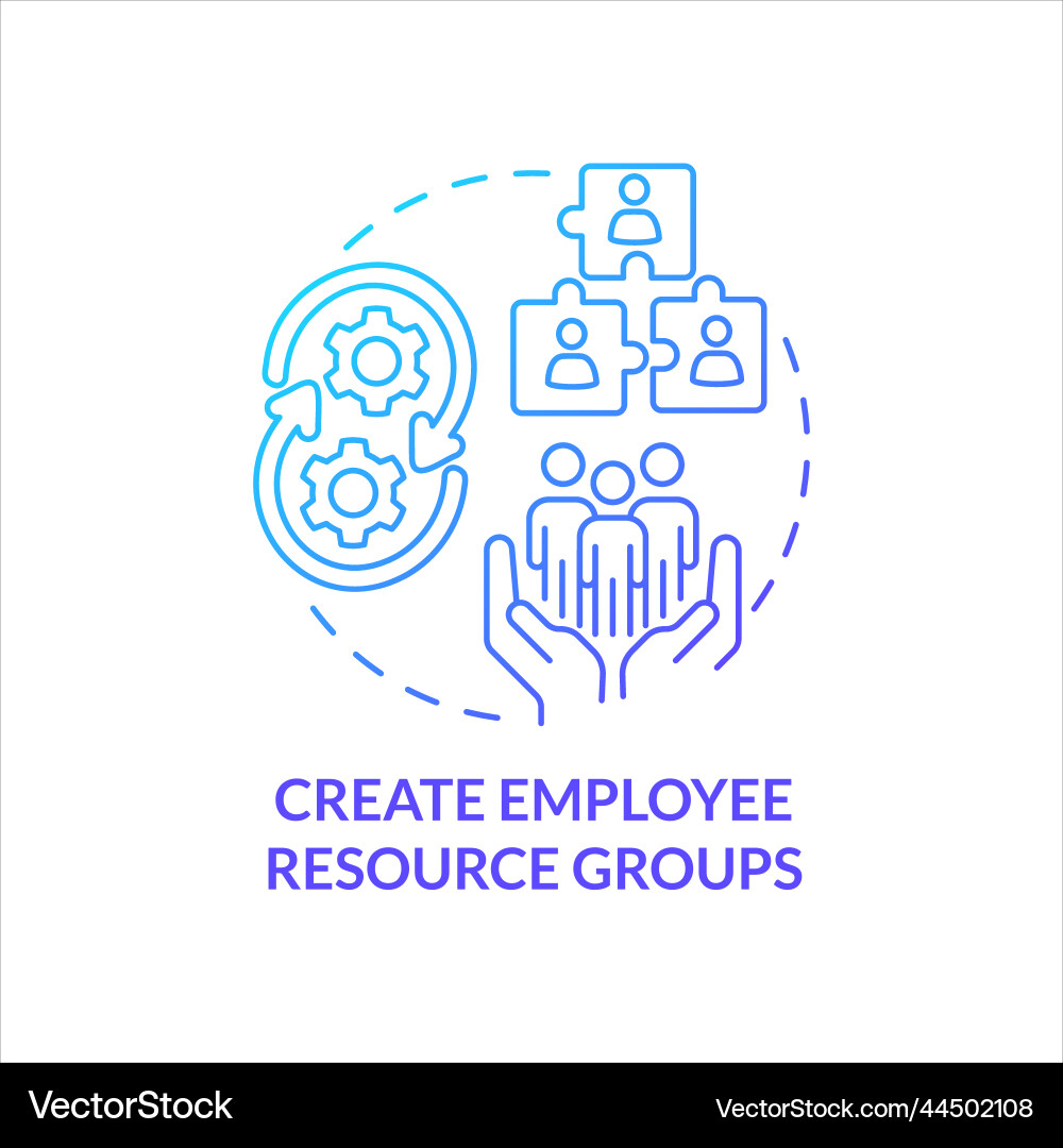 Create employee resource groups blue gradient vector image