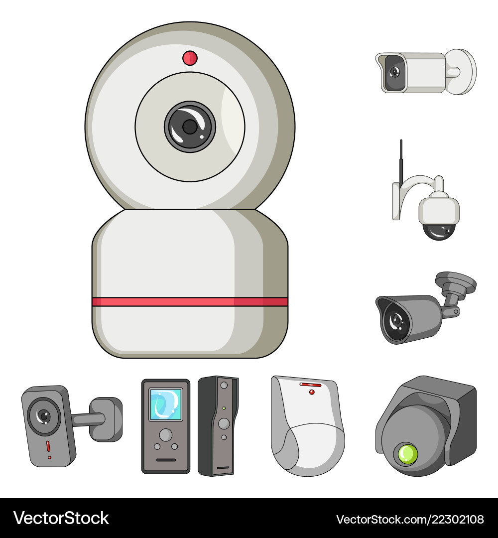 Design von cctv und Kamerazeichen Sammlung Design von cctv und Kamerazeichen Sammlung vektorbild