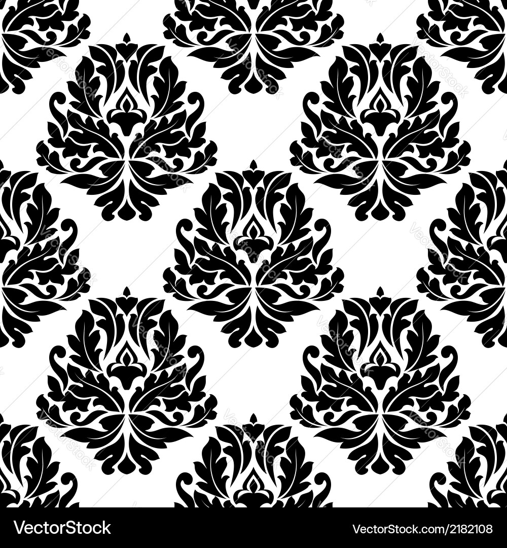 Elegant Damask Swirl Pattern Vector Image