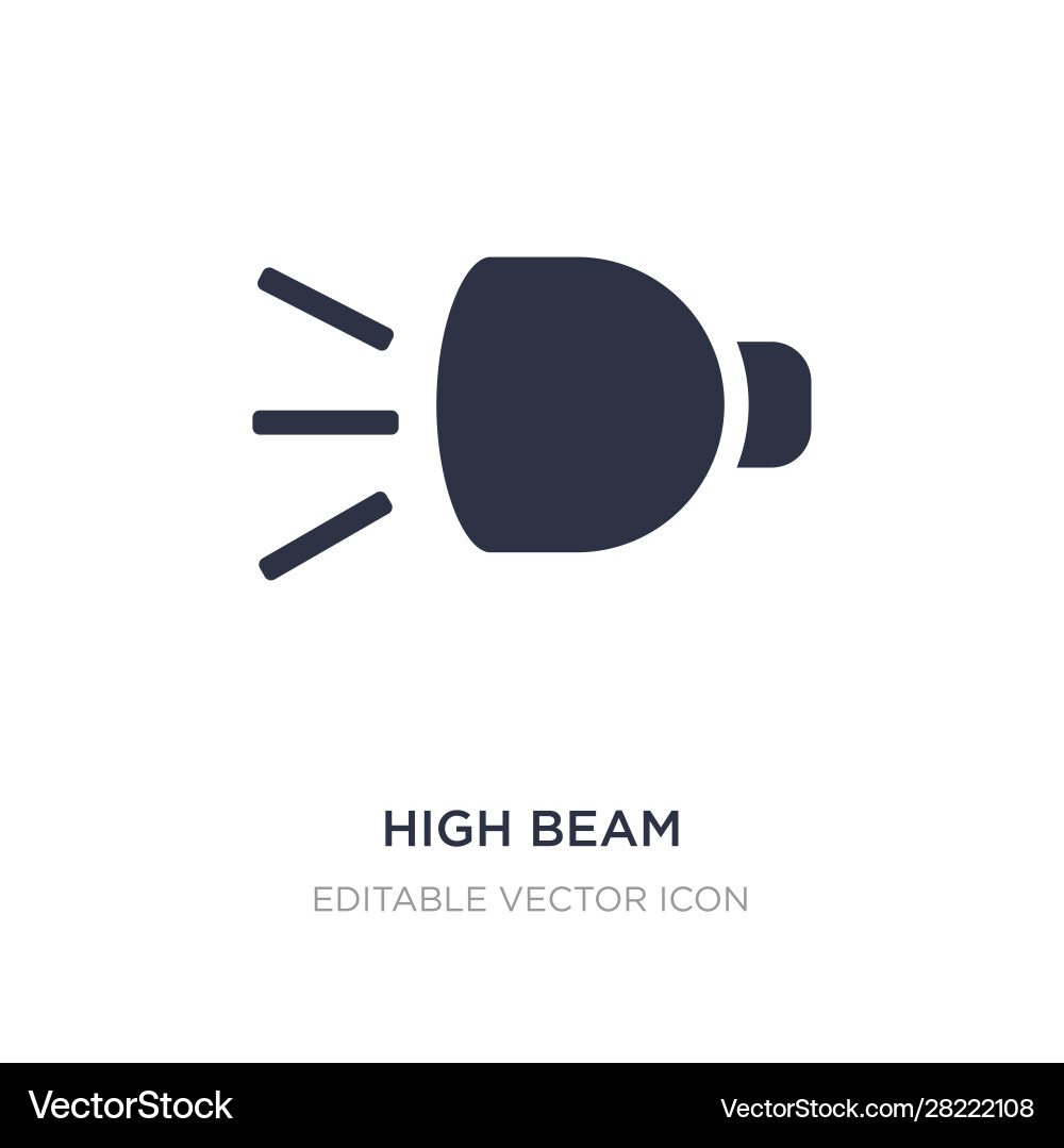 High beam icon on white background simple element Vector Image