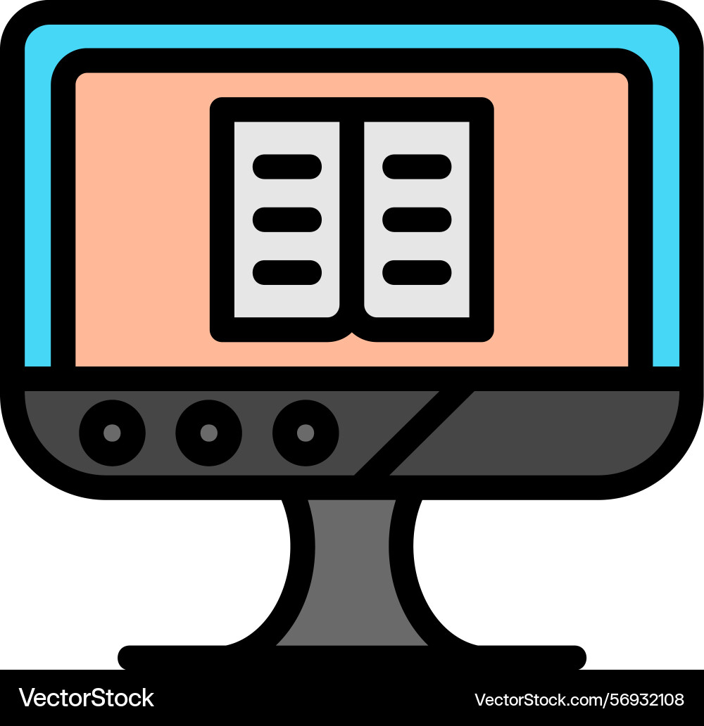 Learning path line filled style icon design Vector Image