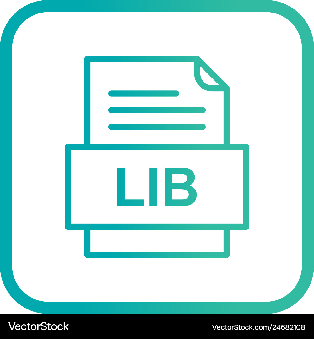 Lib file document icon vector image