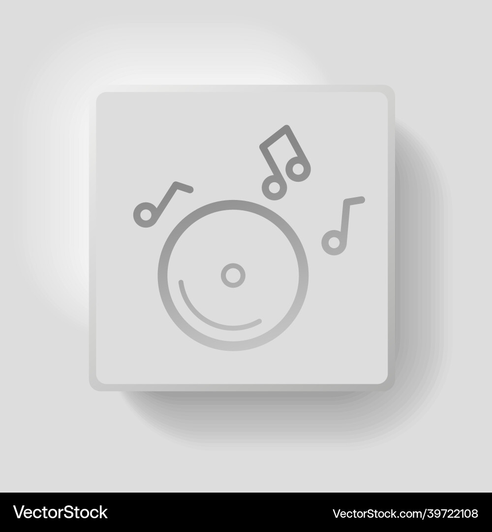 Music button design element for your website page Music button design element for your website page vector image
