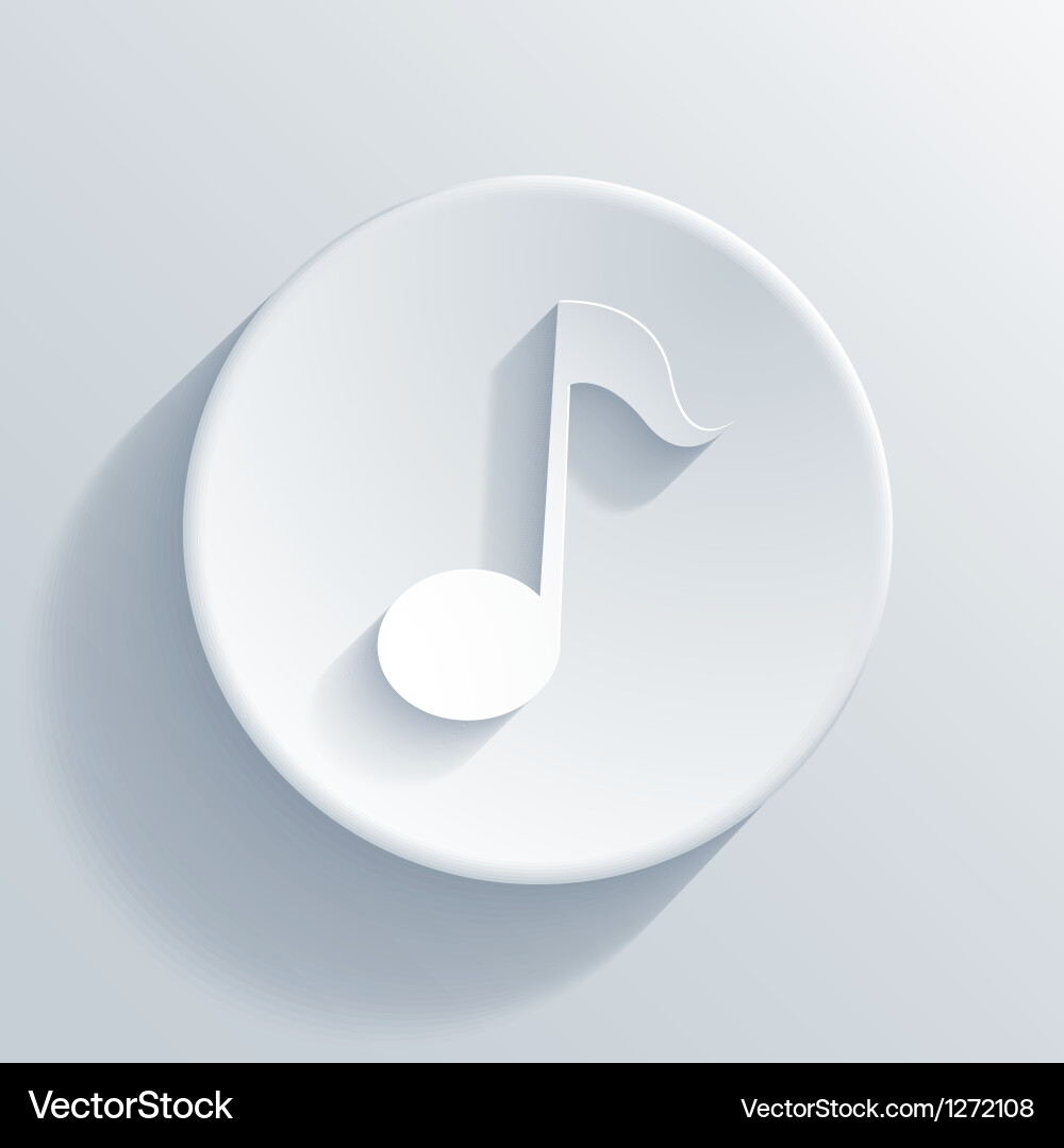 Musical Note Icon - Light Circle Royalty Free Vector Image
