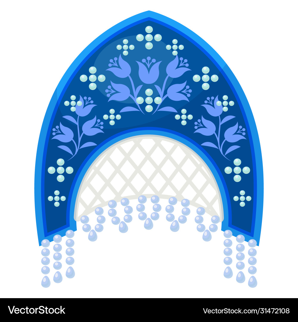Russische nationale traditionelle Kopfschmuck weiblich Russische nationale traditionelle Kopfschmuck weiblich vektorbild