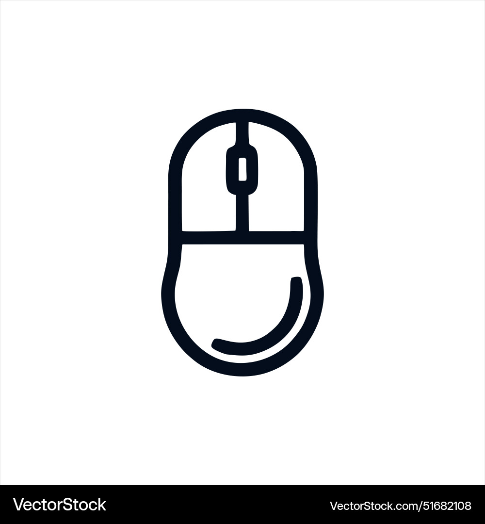 Simple mouse with minimalist and modern design Simple mouse with minimalist and modern design vector image