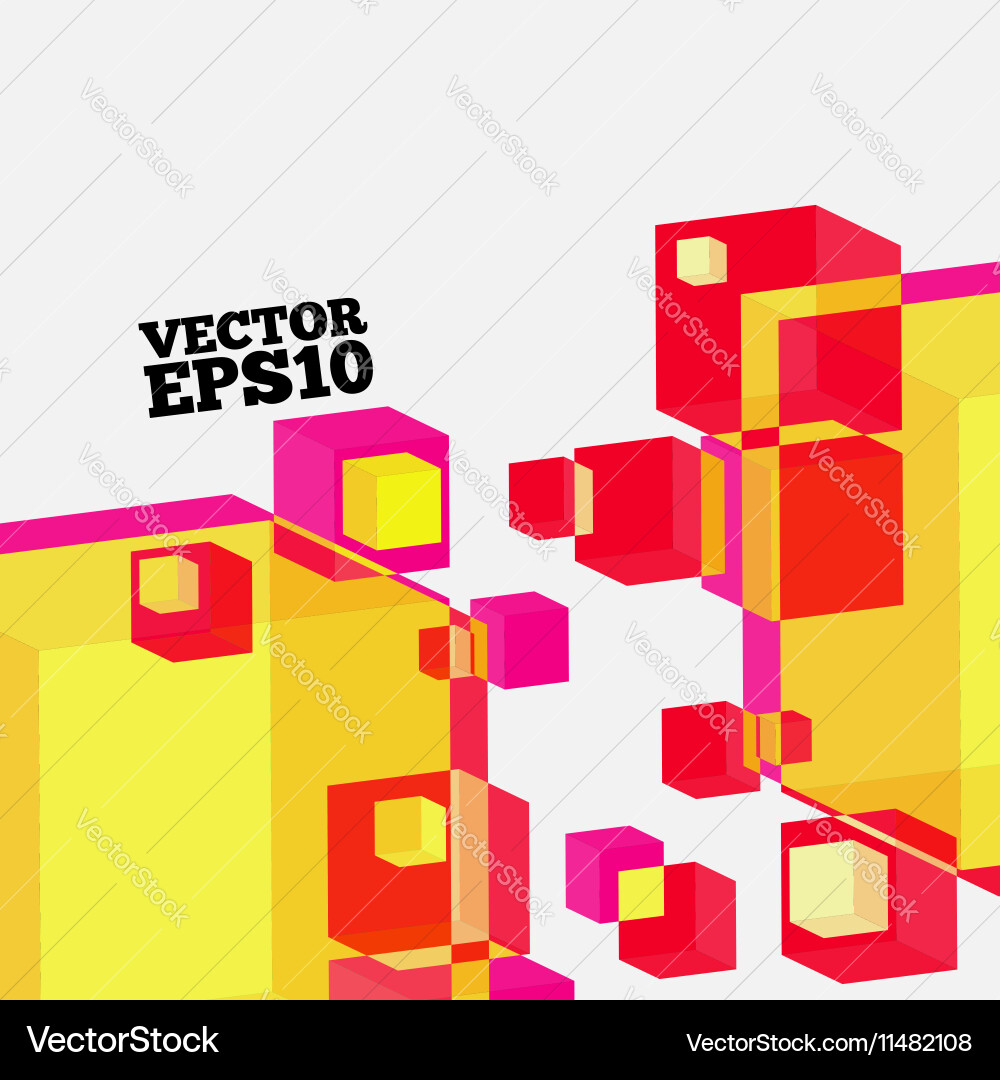 Squared colorful abstract background vector image
