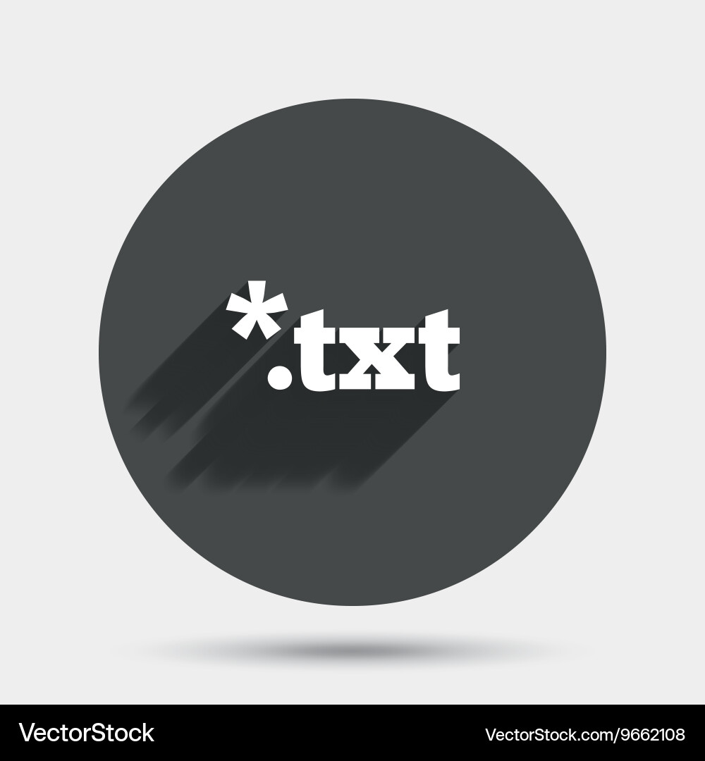 Text file icon download txt doc button vector image