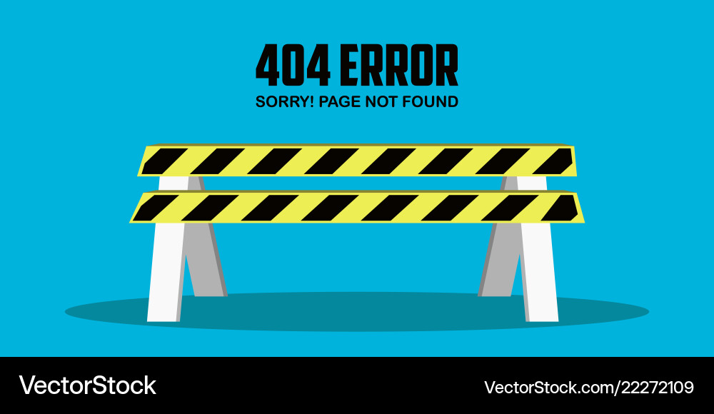 404 error website not found graphic design Vector Image