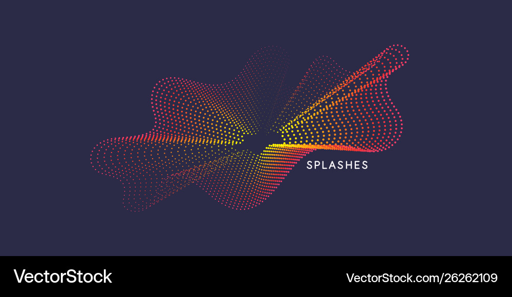 Abstract background with dynamic waves vector image