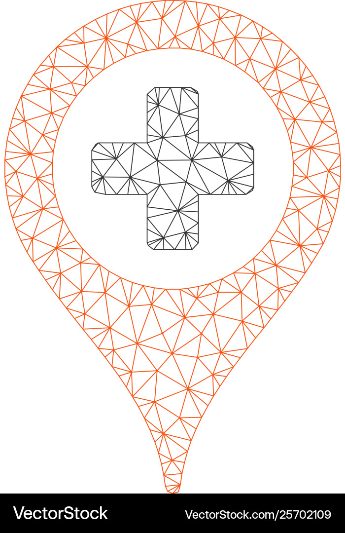 Clinic pointer polygonal frame mesh Clinic pointer polygonal frame mesh vector image
