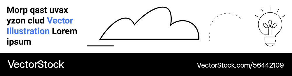 Cloud with dashed connection leading Cloud with dashed connection leading vector image