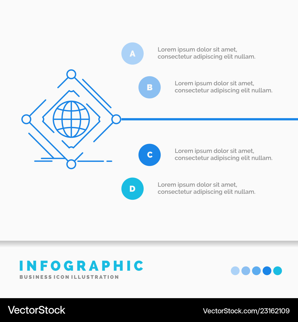 Complex global internet net web infographics Vector Image