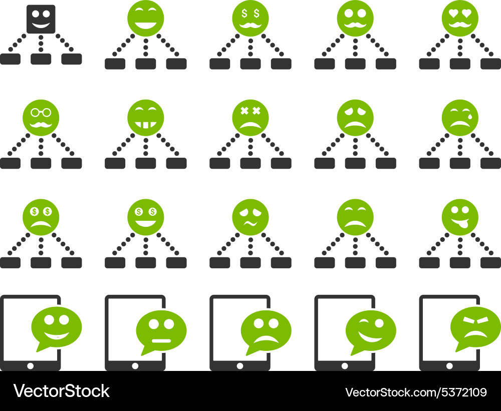 Emotion hierarchy and sms icons vector image