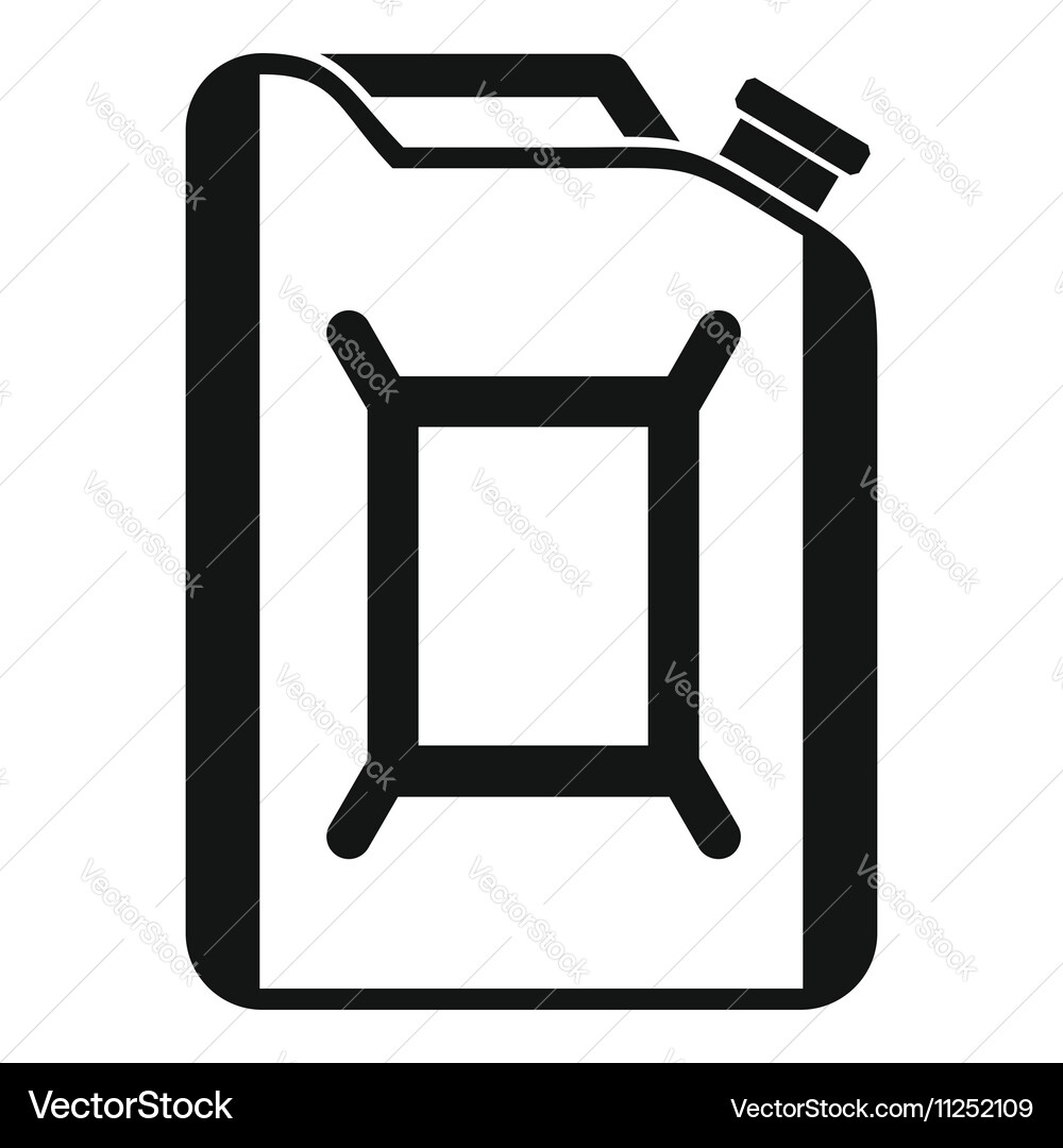 Flask for gasoline icon simple style Vector Image