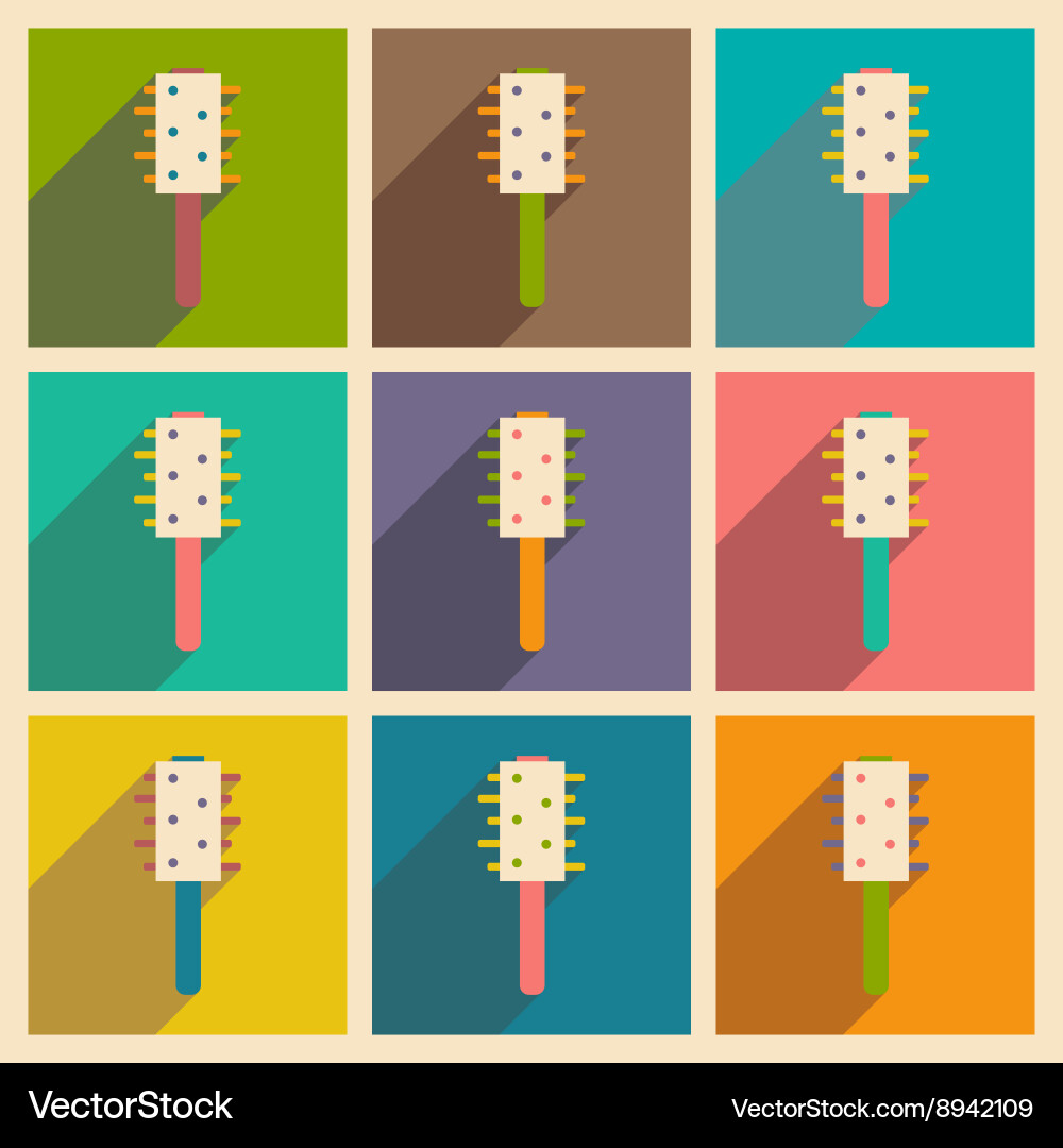 Flat with shadow concept and mobile application Vector Image