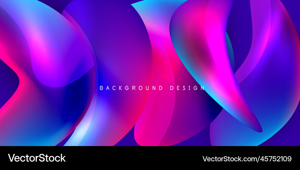 Fluid color liquid 3d elements abstract background Vector Image