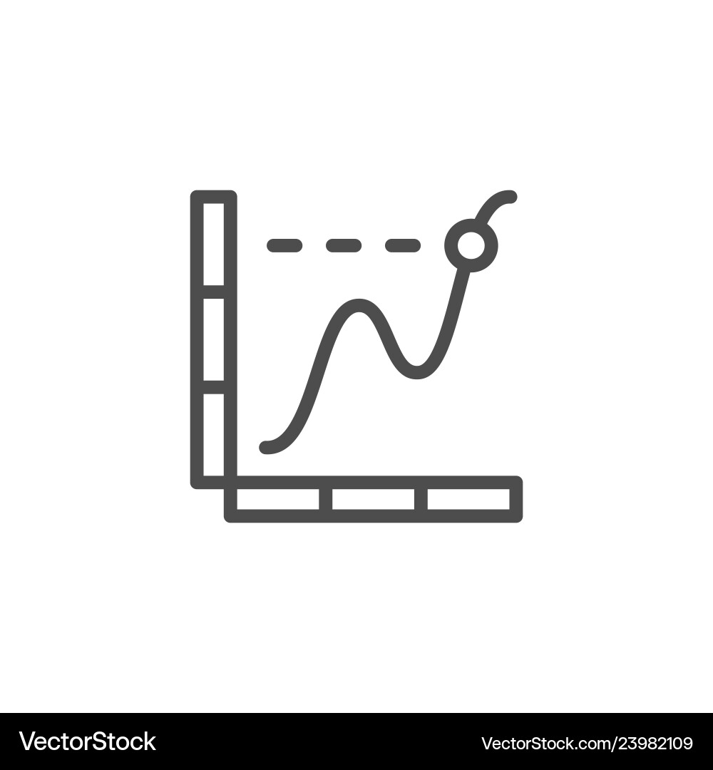 Graph line icon Graph line icon vector image