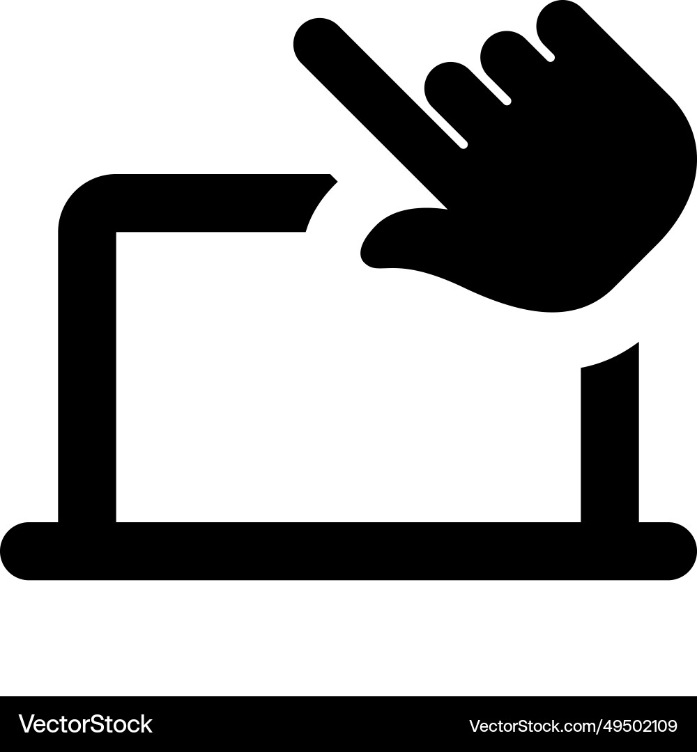 Laptops with touch screen interfaces vector image