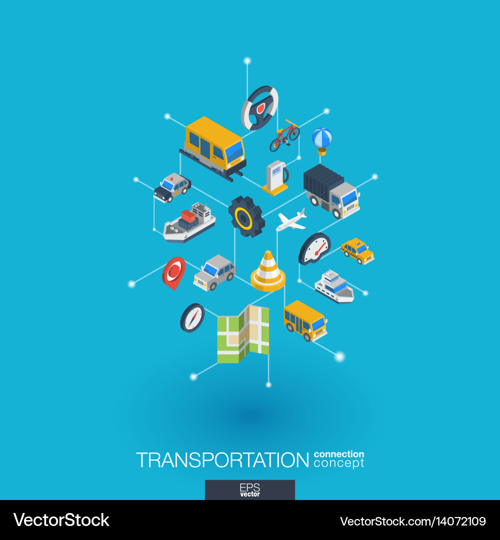 Modern Network Icons - Digital Connection vector image