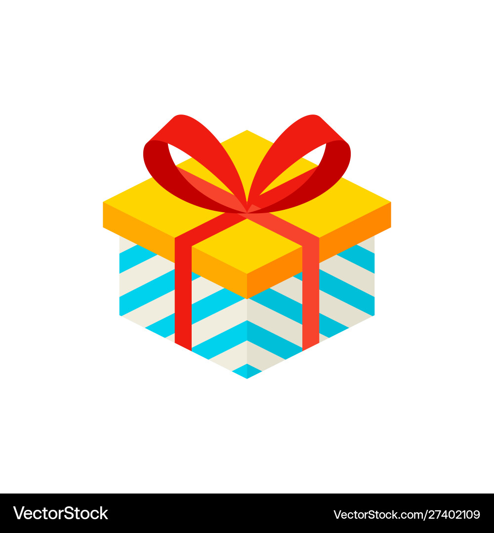 Present box isometric object Vector Image