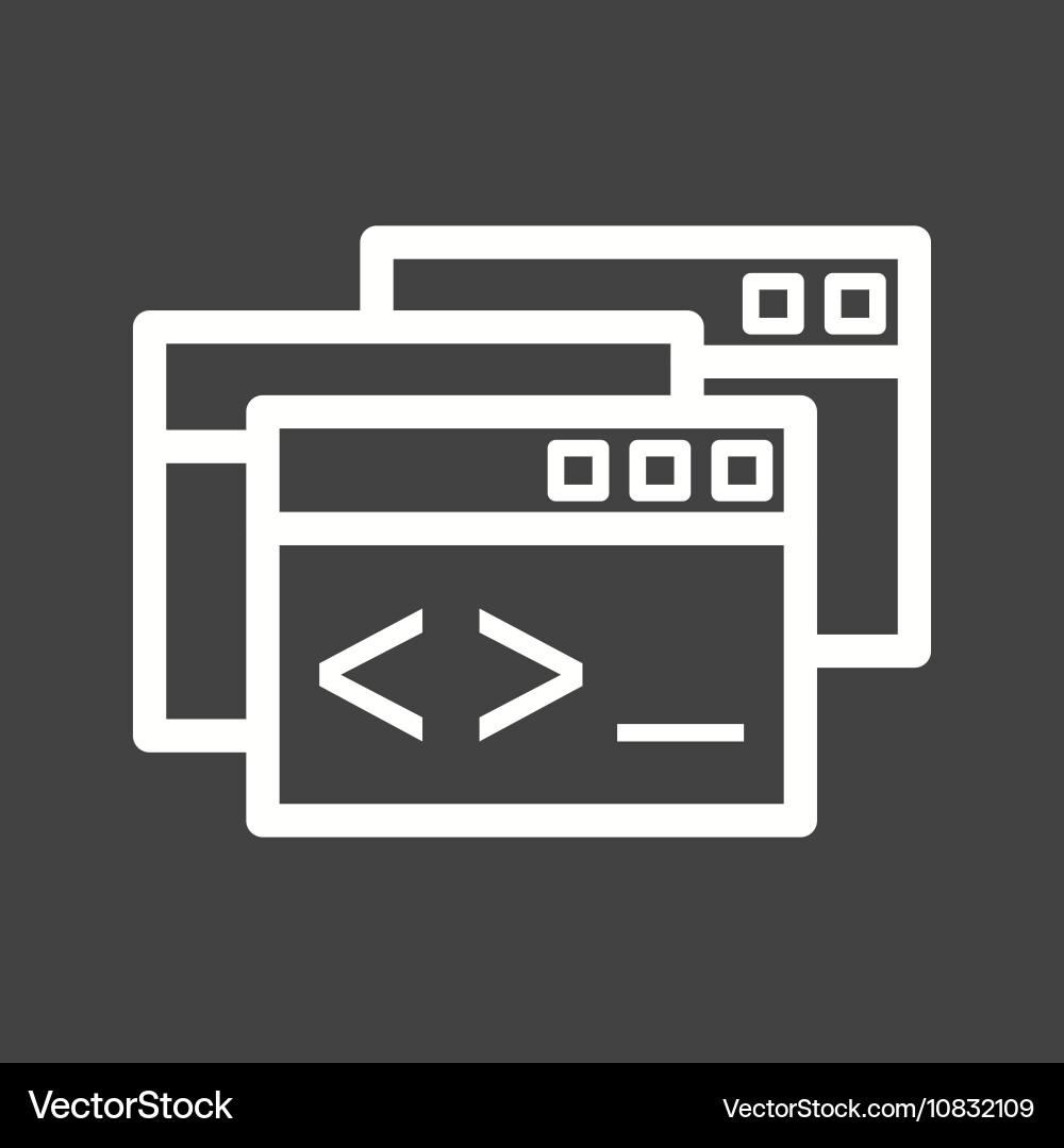 Programming windows vector image