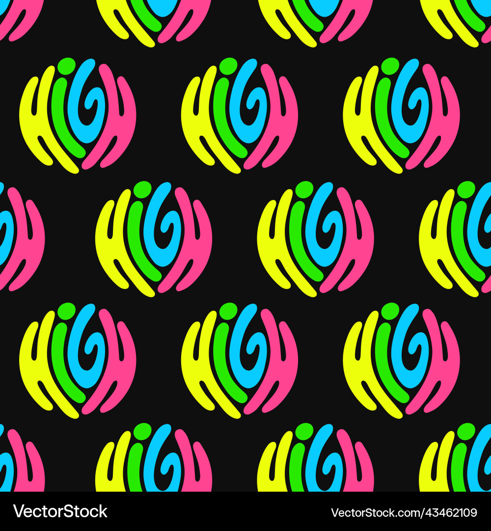 Psychedelic Circle Pattern vector image