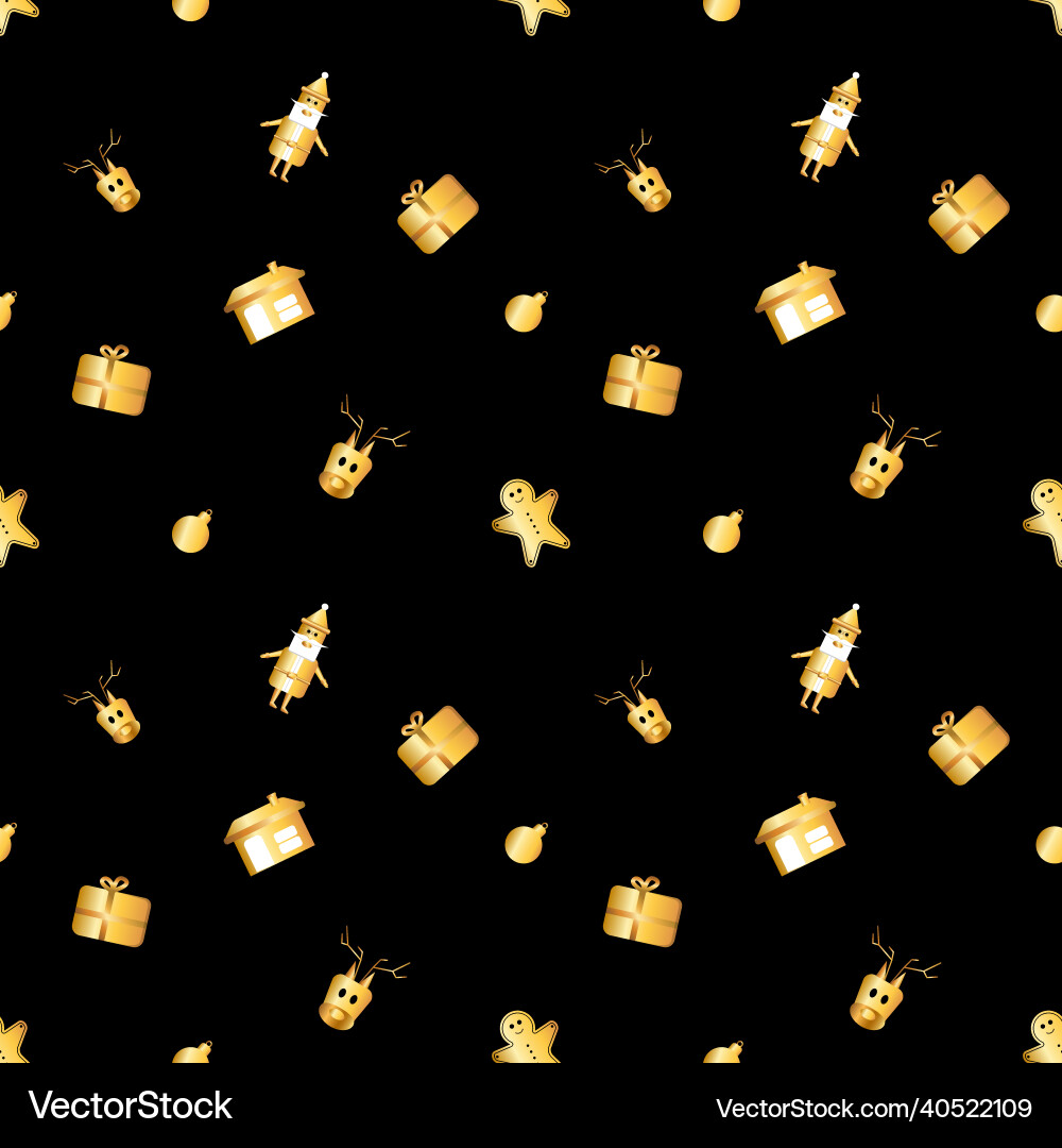 Rounded corner christmas object pattern created Rounded corner christmas object pattern created vector image