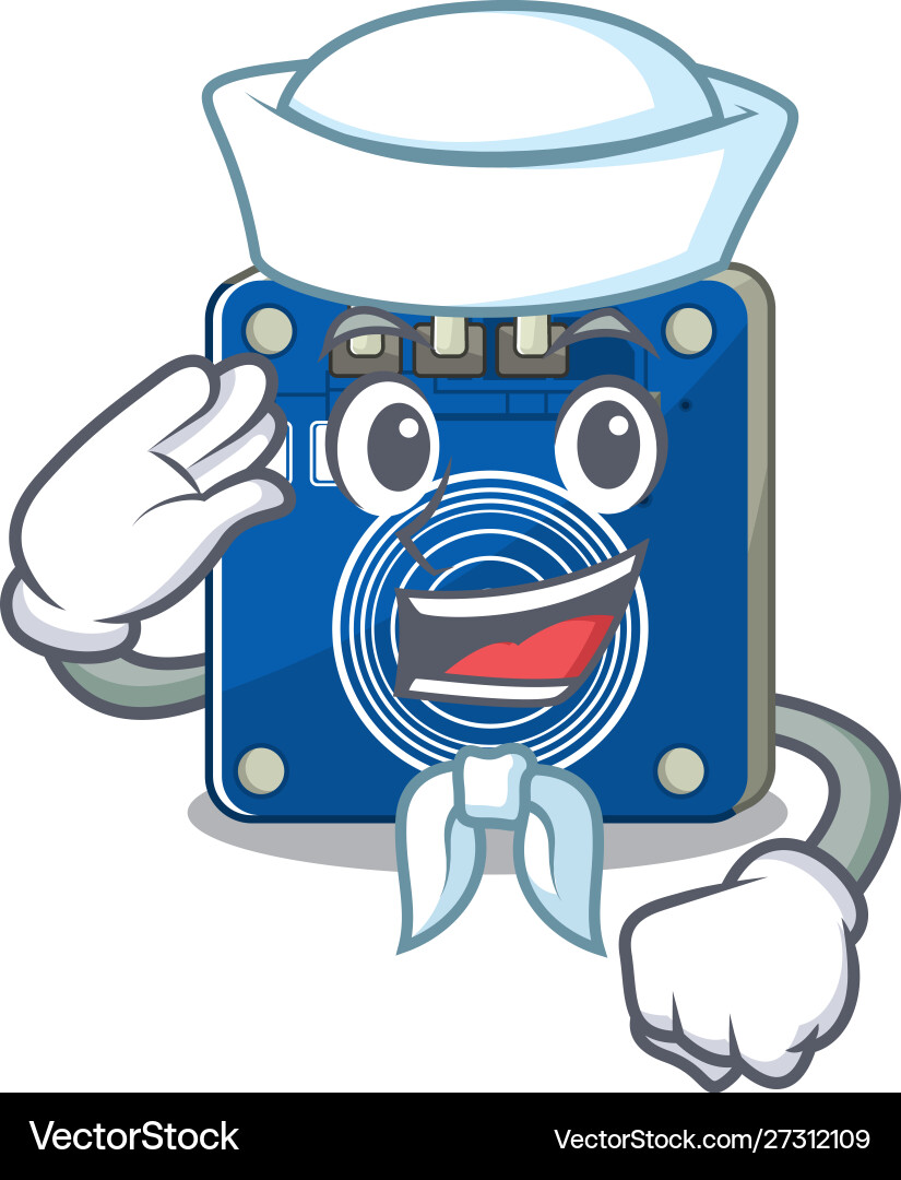 Sailor touch sensor isolated in character Vector Image