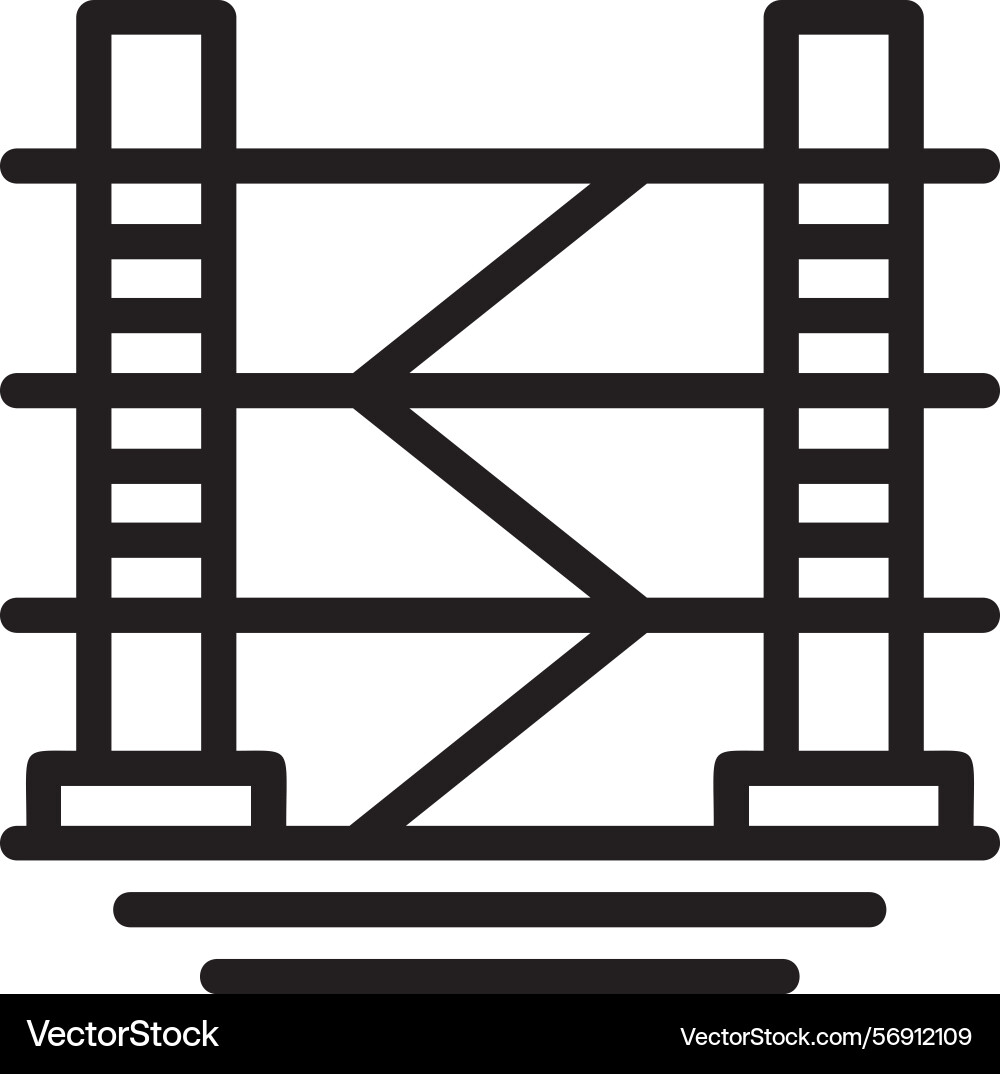 Scaffold linear style icon design vector image