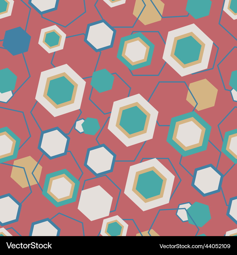 Seamless geometric pattern of polygons Vector Image