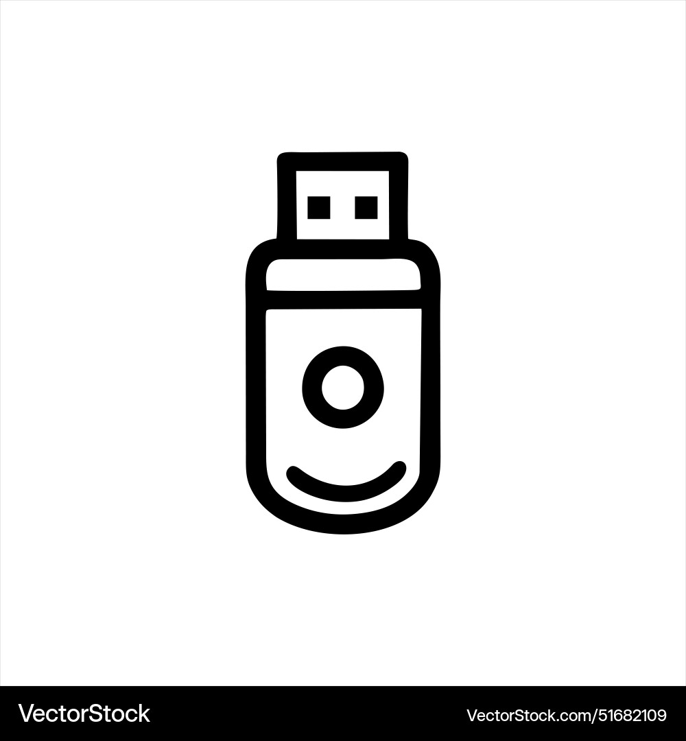 Simple usb flash disk with minimalist and modern Simple usb flash disk with minimalist and modern vector image