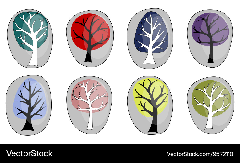 Abstract background with trees vector image