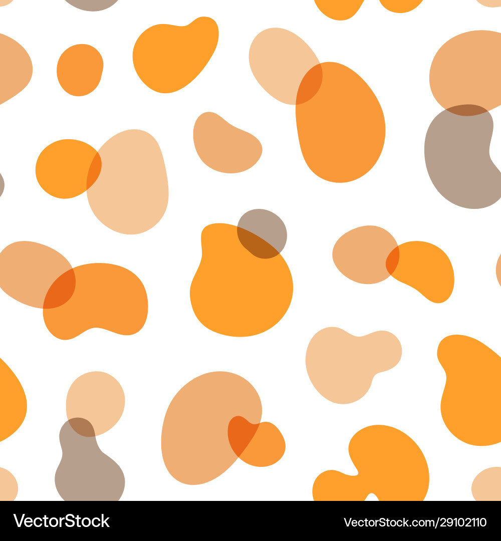 Abstract seamless orange blob pattern Vector Image