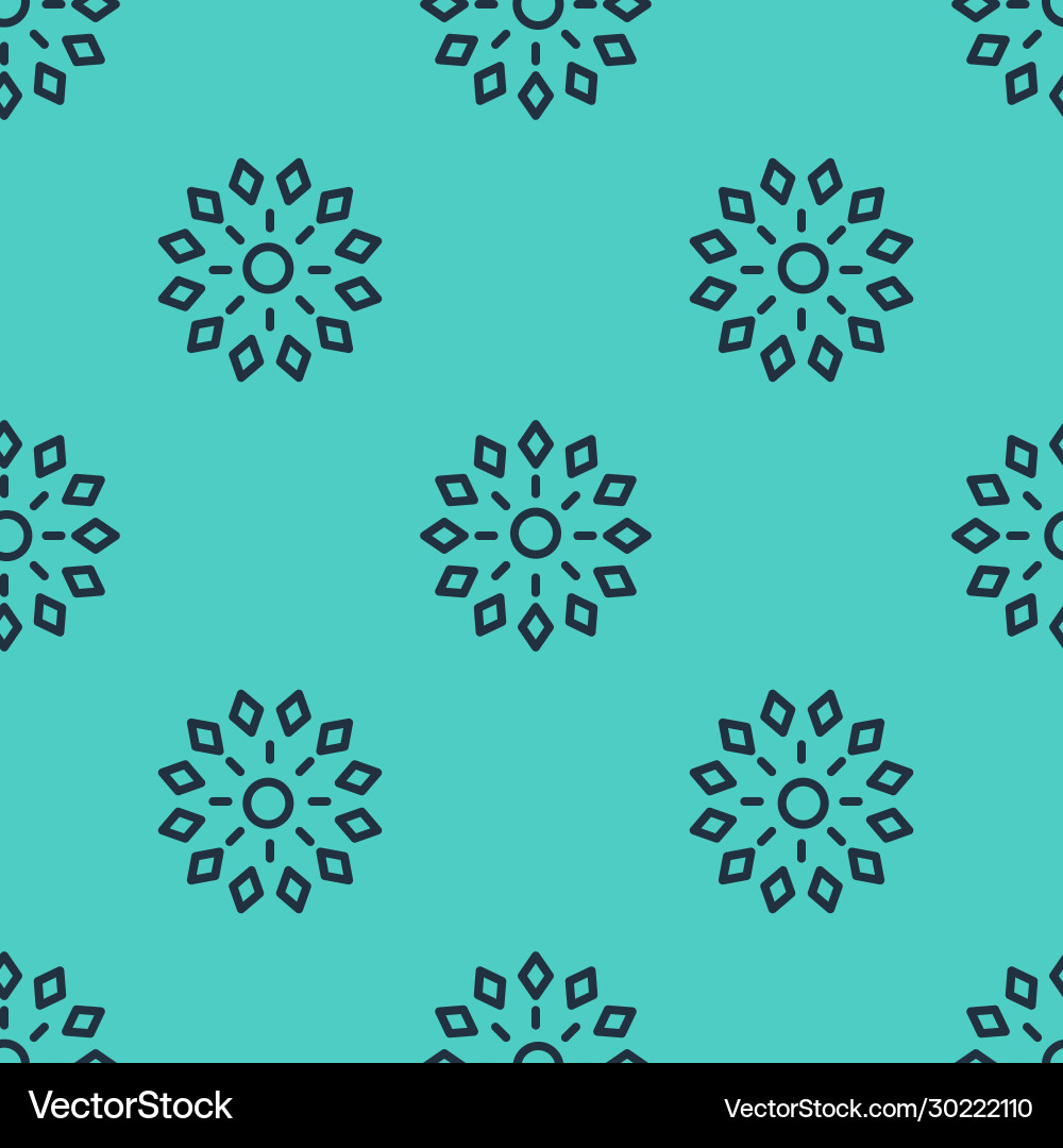 Black line firework icon isolated seamless pattern Black line firework icon isolated seamless pattern Vector Image