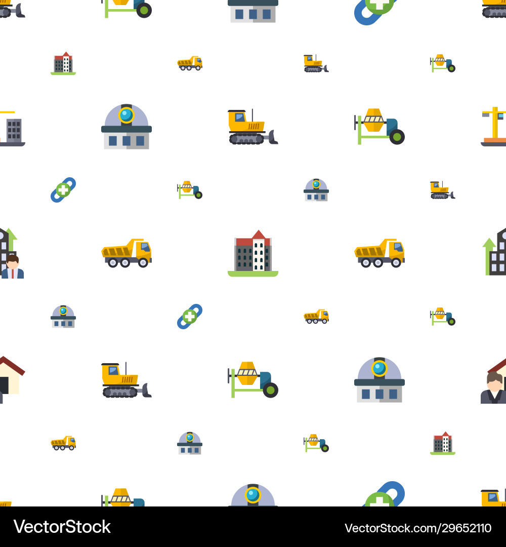 Building icons pattern seamless included editable Building icons pattern seamless included editable vector image