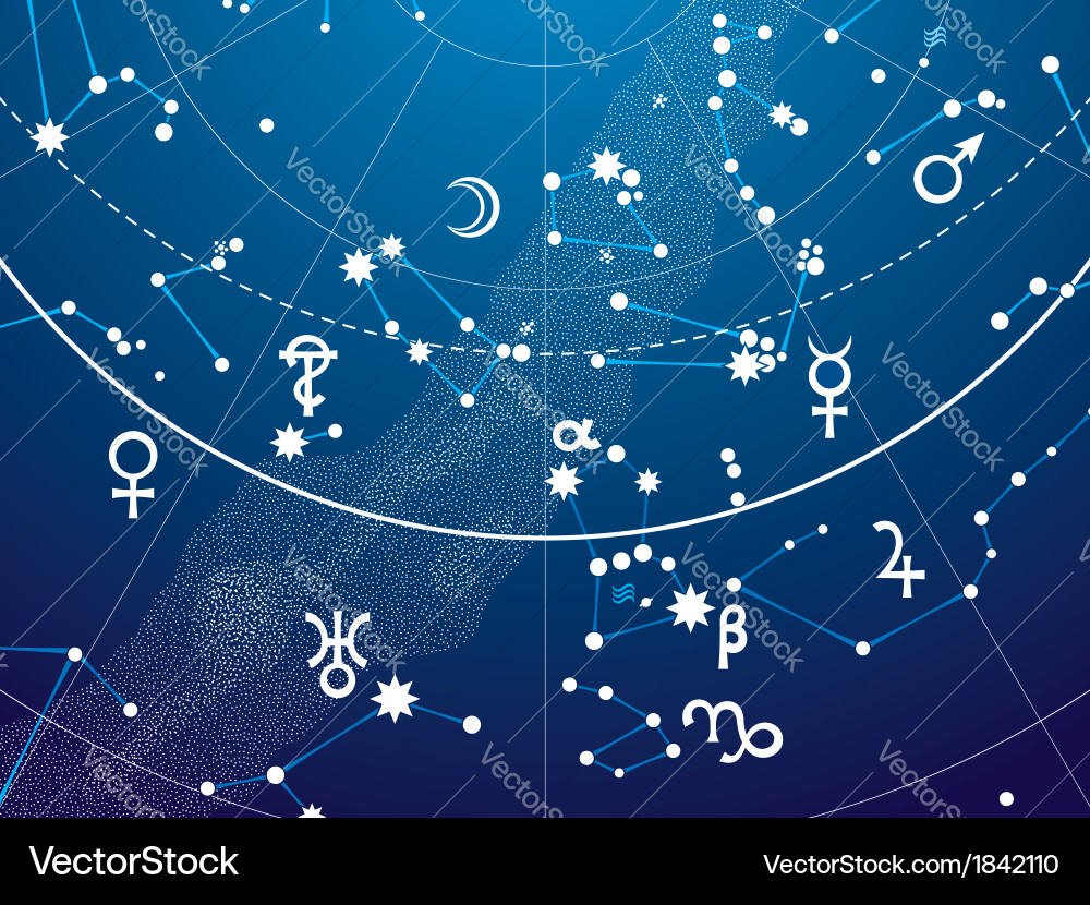 Celestial Star Map Fragment vector image