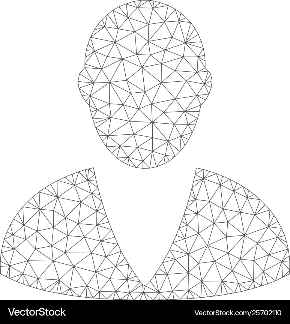 Client polygonal frame mesh Client polygonal frame mesh vector image