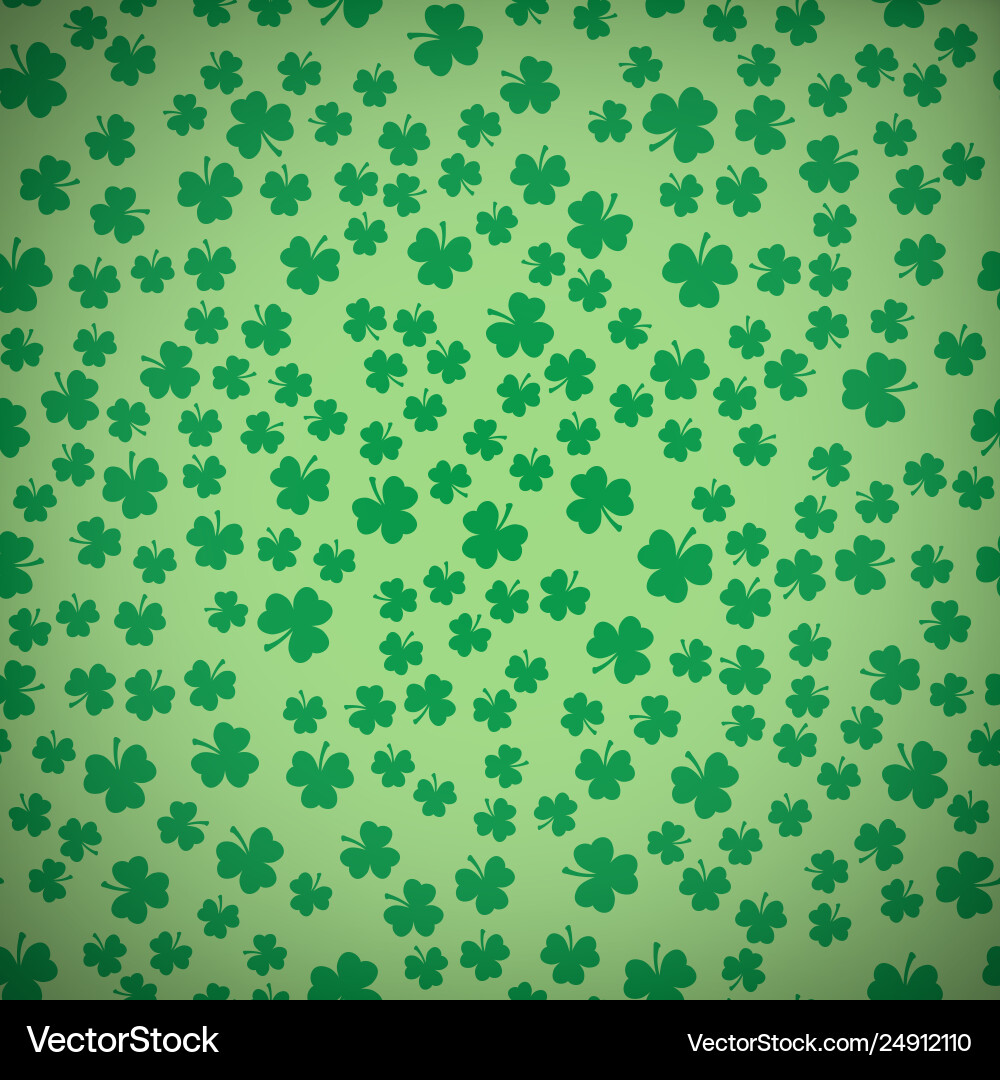 Clover Leaf Seamless Pattern Vector Image