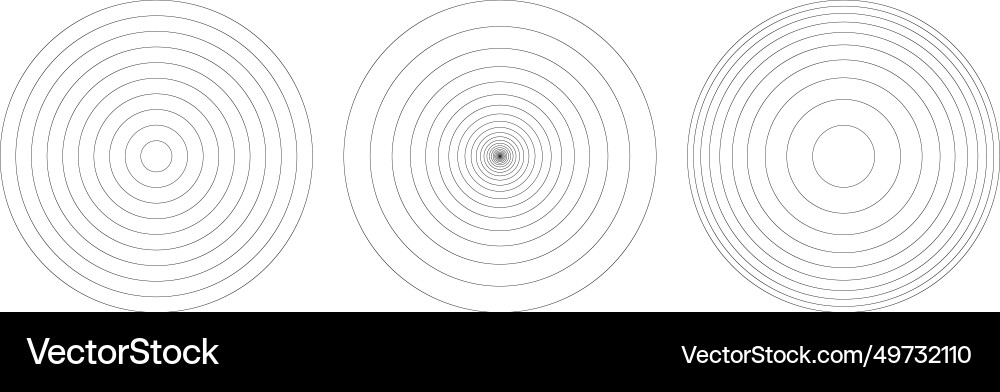 Concentric circle pattern radial sound Concentric circle pattern radial sound vector image
