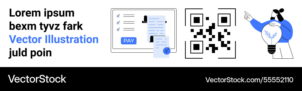 Digital payment qr code transaction Digital payment qr code transaction vector image