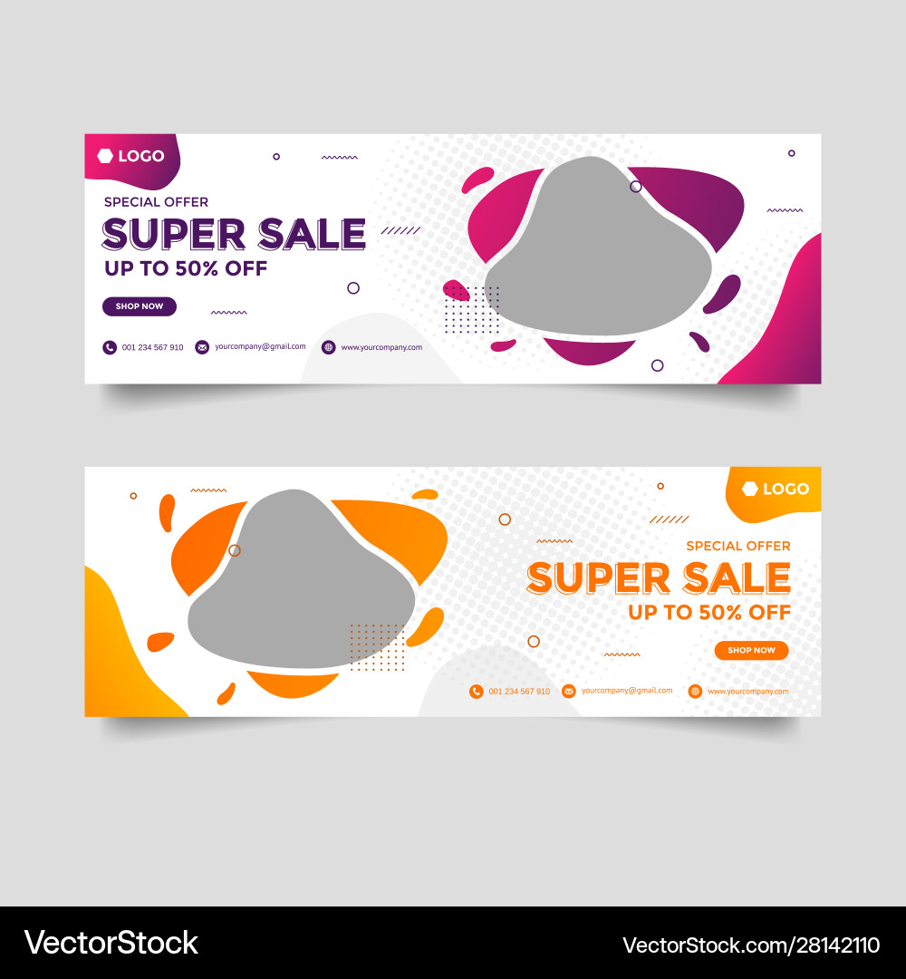 Fashion sale facebook cover banner template Fashion sale facebook cover banner template vector image