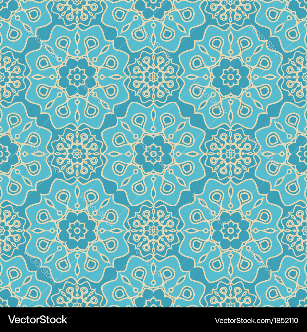 Intricate Turquoise Pattern vector image